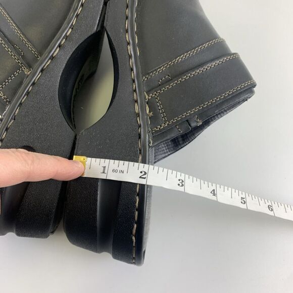 Eastland Mae Mule Black Leather Buckle Slip On Clog Comfort Round Toe Womens 11 - Picture 9 of 13